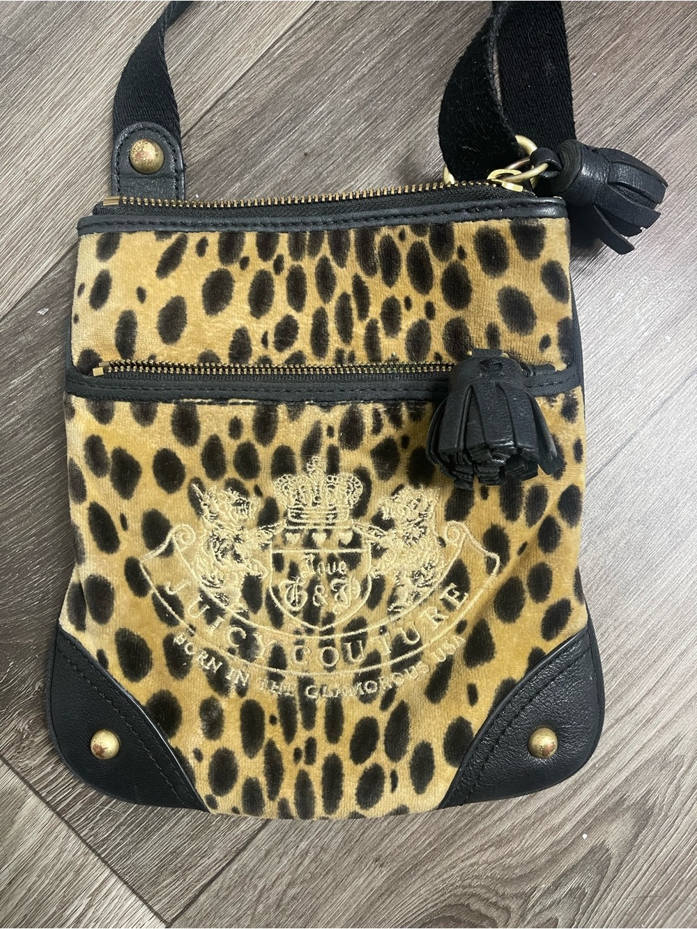 Juicy Couture Leopard Print Crossbody Bag